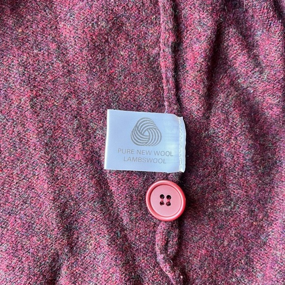 Burgundy Wool Cardigan - Picture 7 of 7